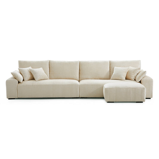 The Empress Beige Sofa and Ottoman-hidden