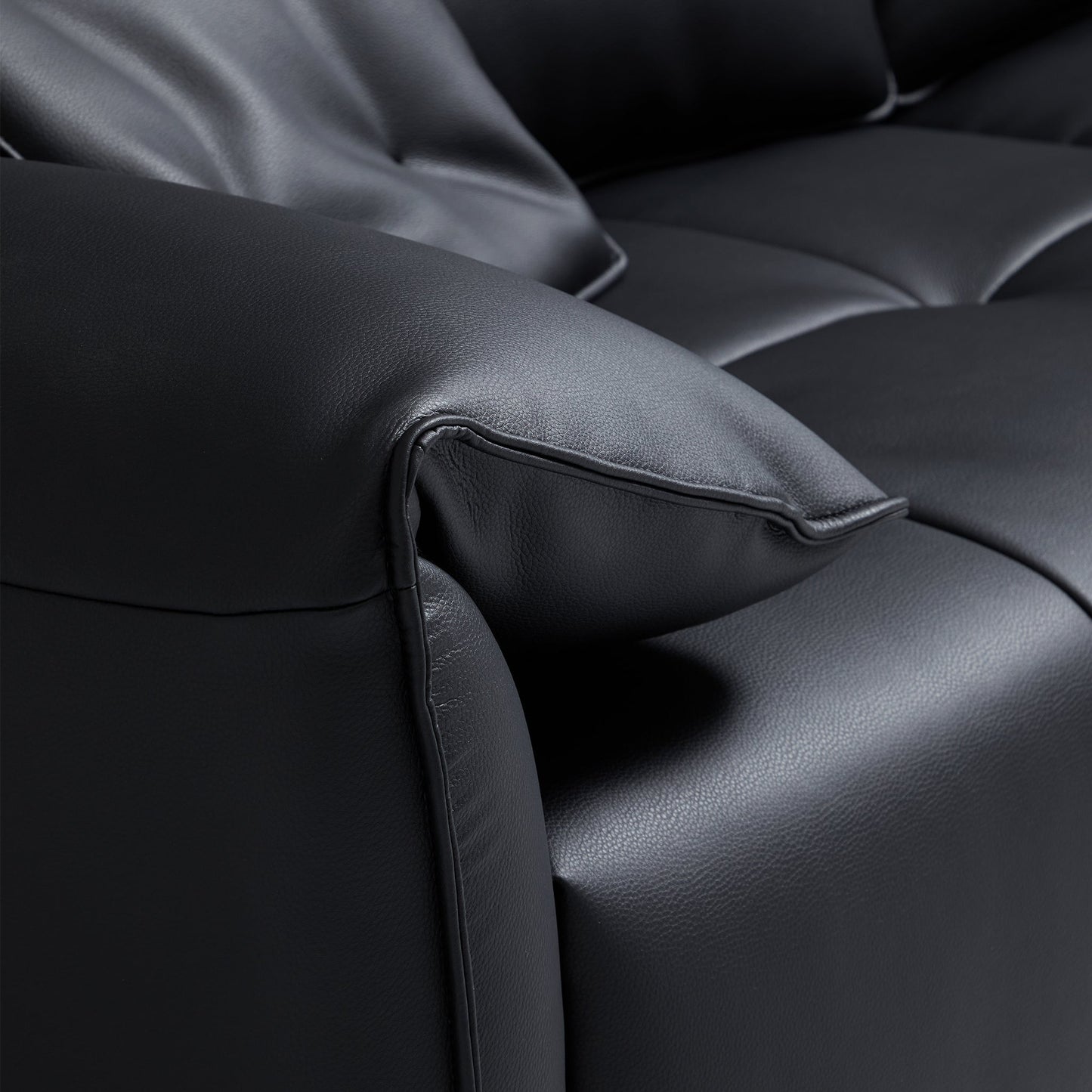 Anorea Contemporary Minimalist Sofa-Black
