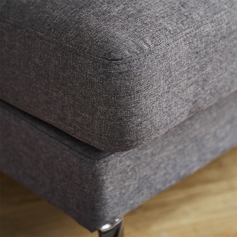Peanut Dual Tone Curved Sectional-Gray & Brown