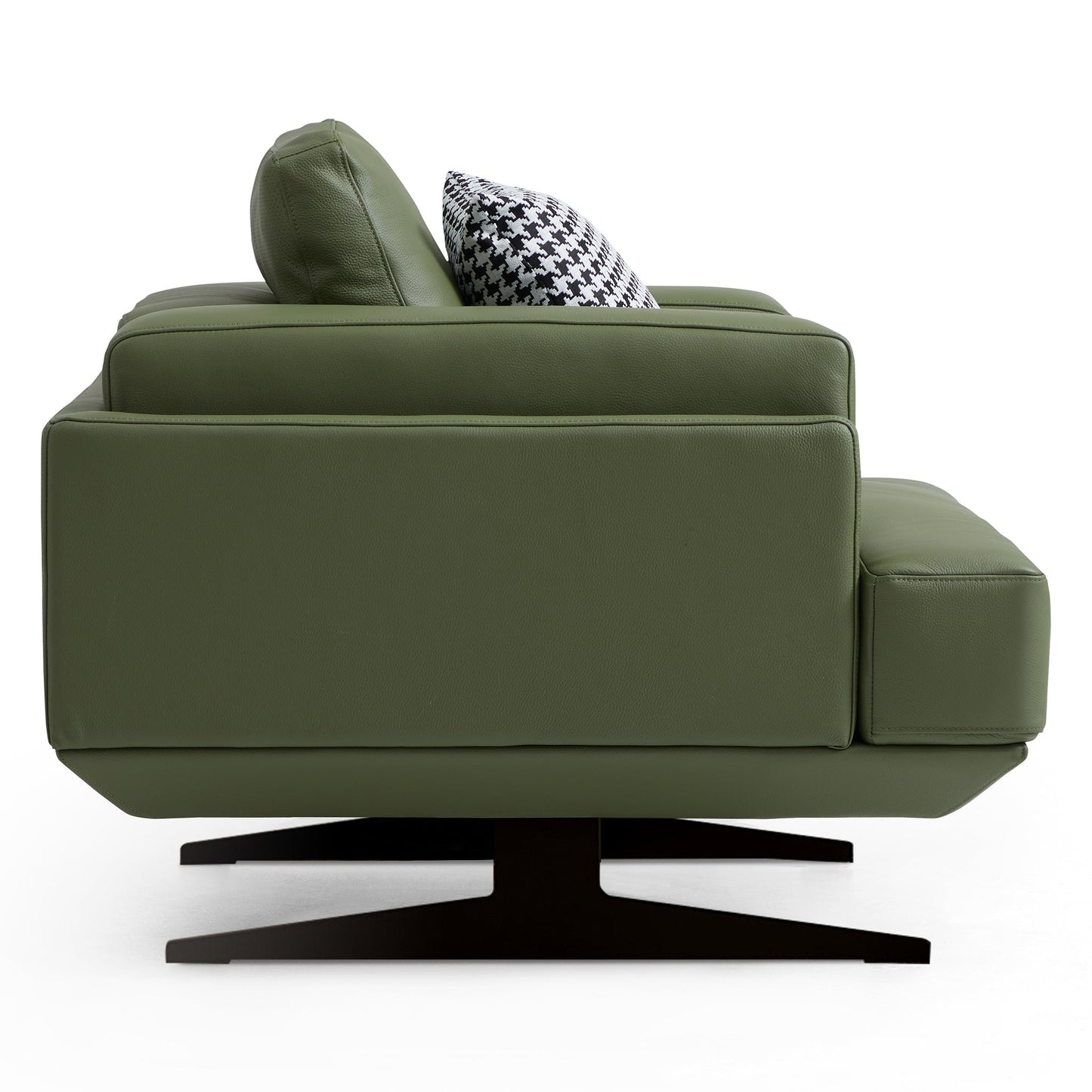 Olivia Green Top Grain Genuine Leather Armchair-Green