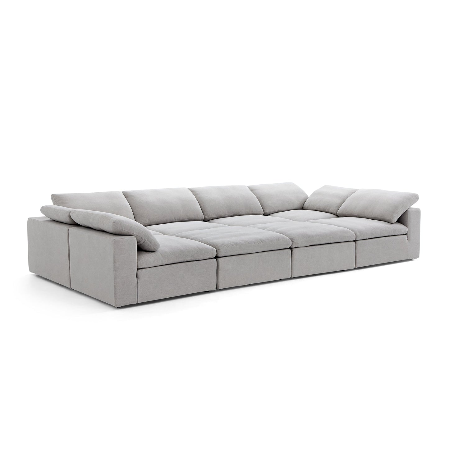 Tender Wabi Sabi Light Gray Sofa Bed-Gray-165.4"