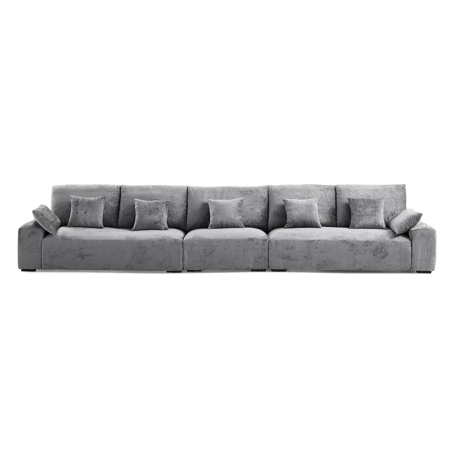 The Empress Yellow Sofa Set-Gray-175.6"