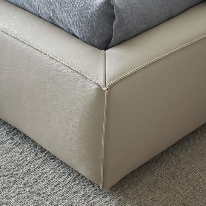 Pudding Leather Bed-Beige