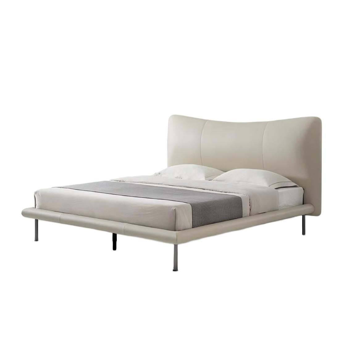 Choco Swirl Leather Bed-Beige