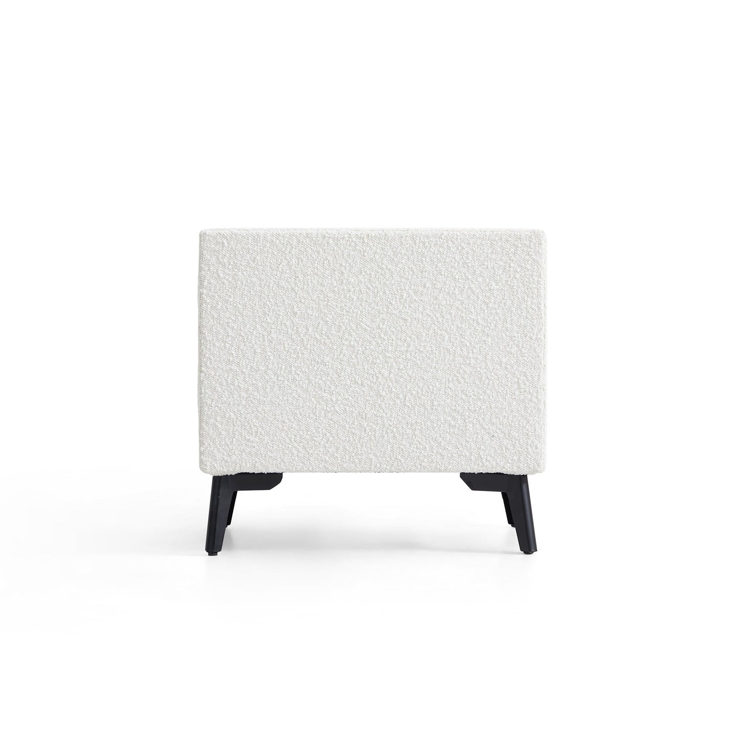 Cushy Boucle Fabric Nightstand-19.7"