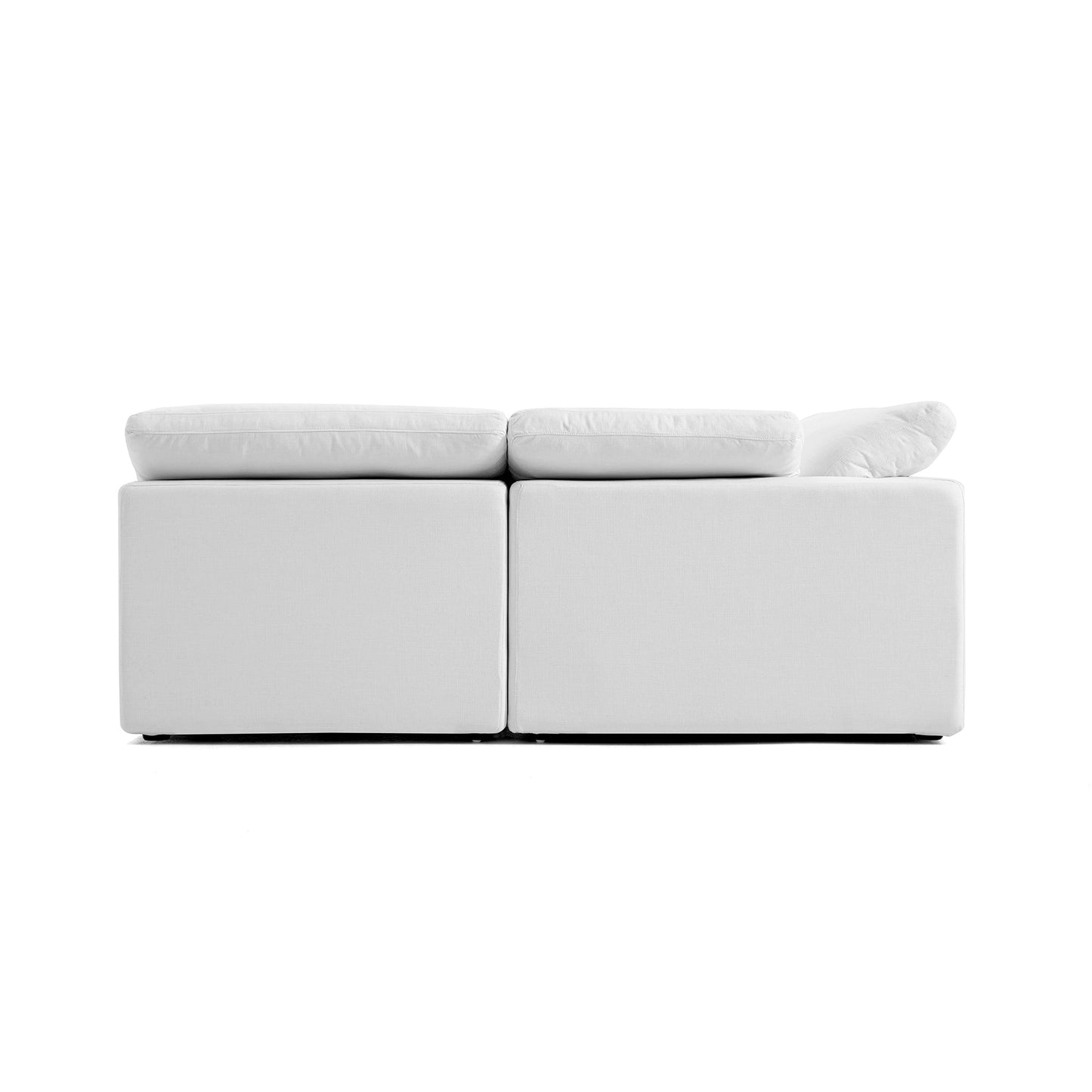 Tender Wabi Sabi U Shaped Sectional with Open Ends-White