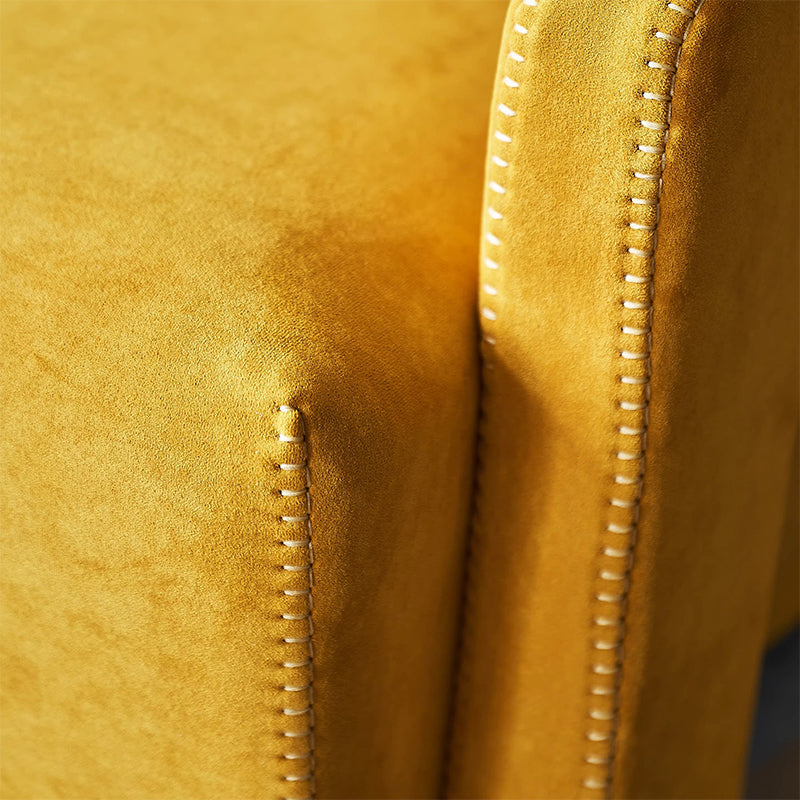Nova Cream Boucle Utrecht Armchair-Yellow Matt Fabric