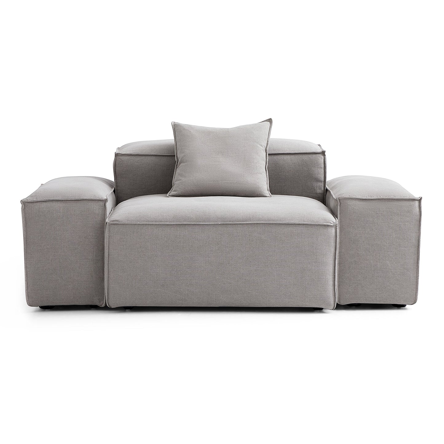 Freedom Modular Accent Armchair-New Gray-Low