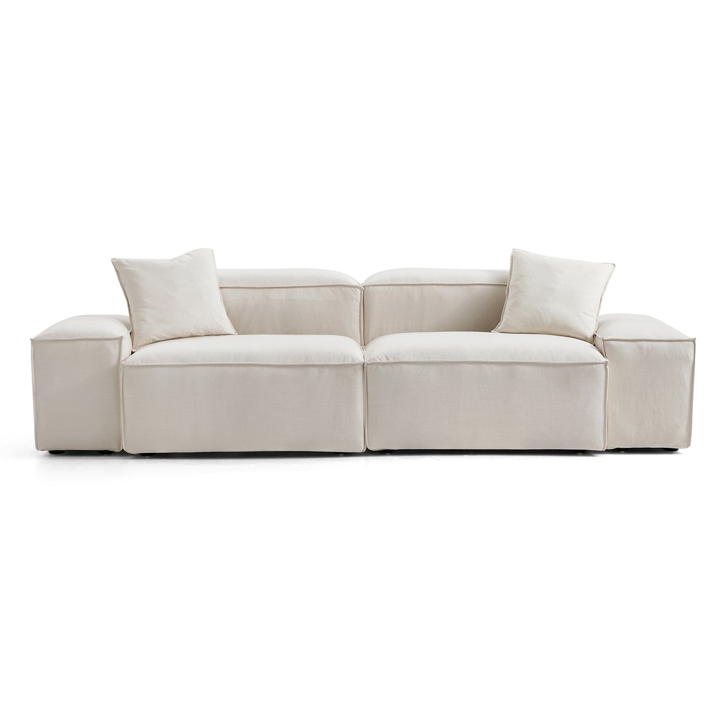Freedom Modular Sectional Sofa-Beige-106.3"-Low