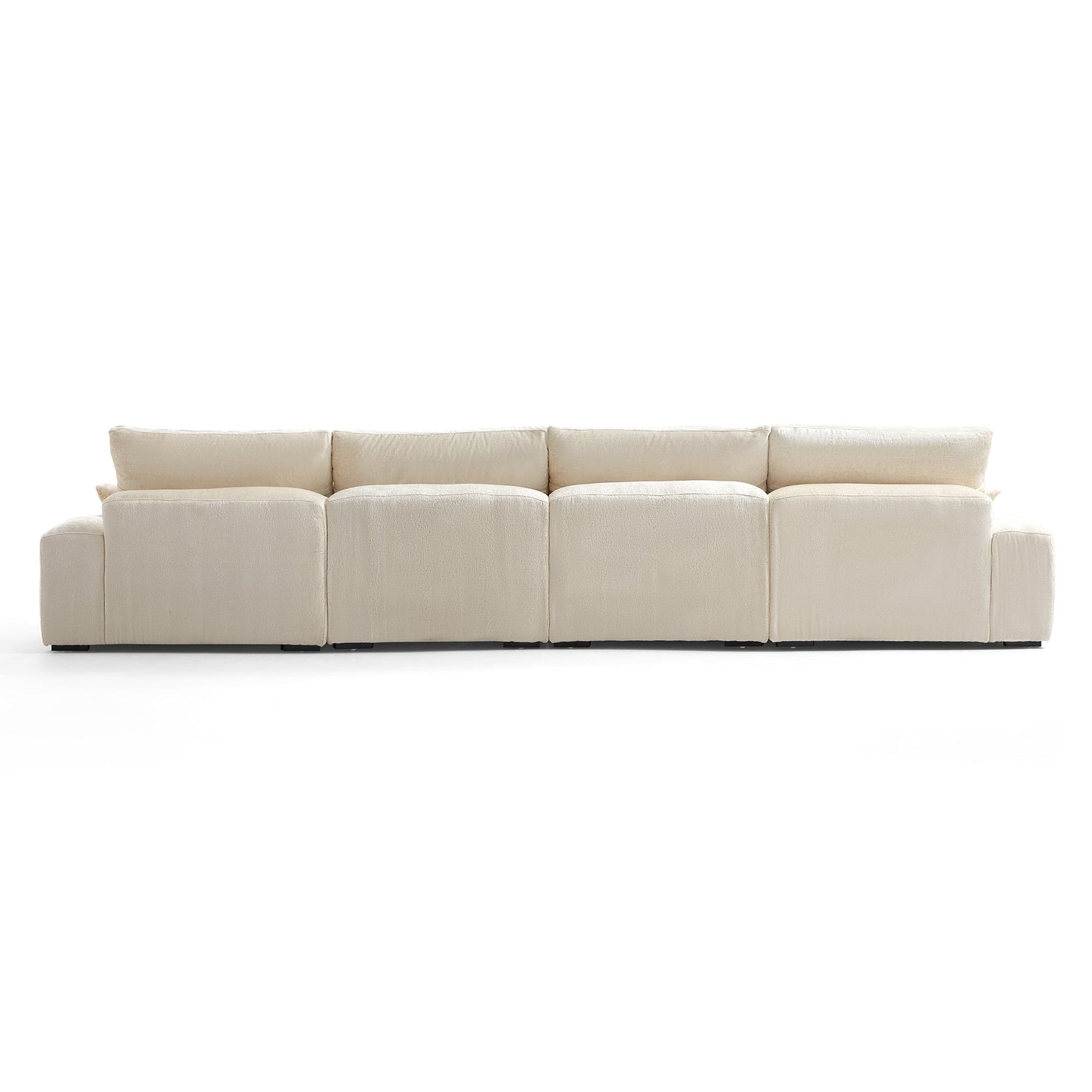 The Empress Gray U Shaped Sectional Sofa-Beige-161.4″