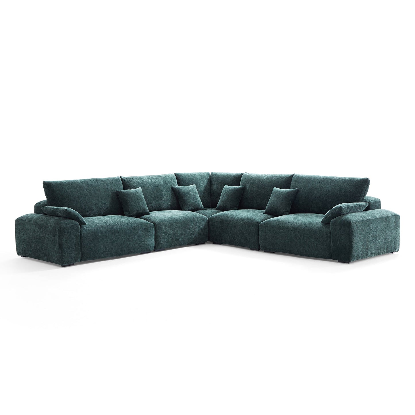 The Empress Green Corner Sectional-Green-128.0"