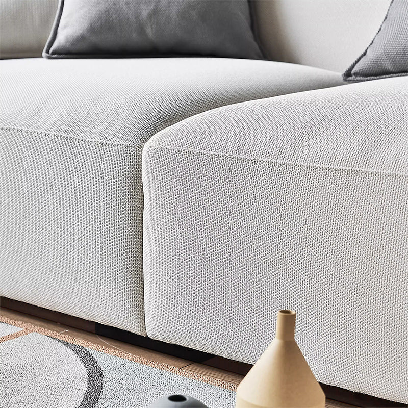 Serene Beige Fabric Sectional-Beige