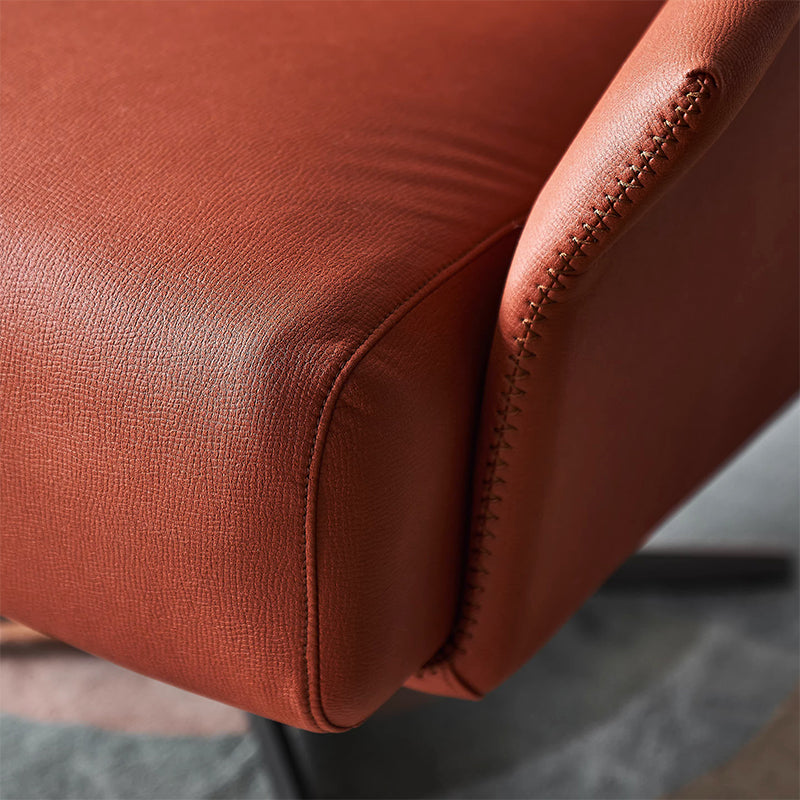 Flamingo Red Fabric Swivel Accent Chair-Red