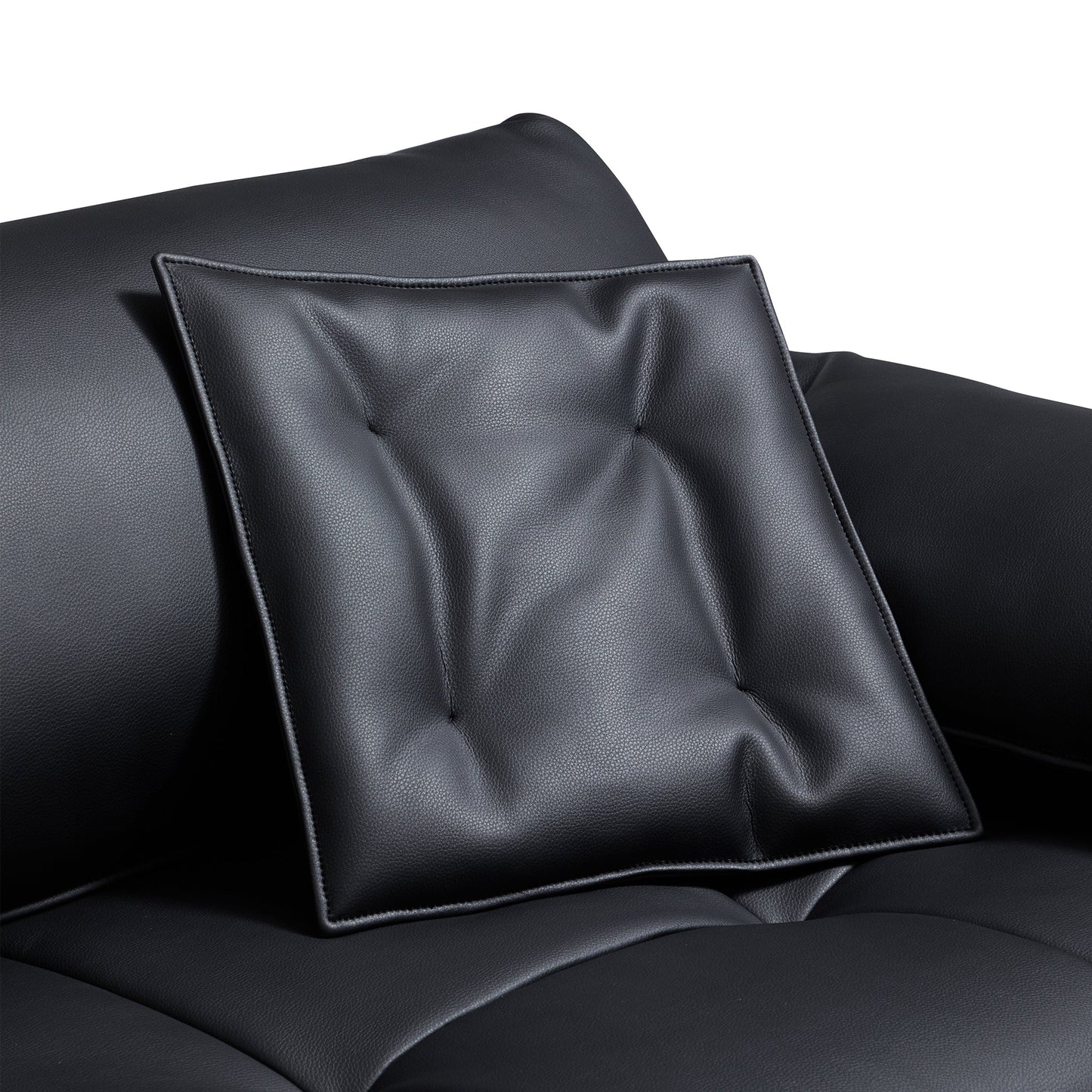 Anorea Contemporary Minimalist Sofa-Black