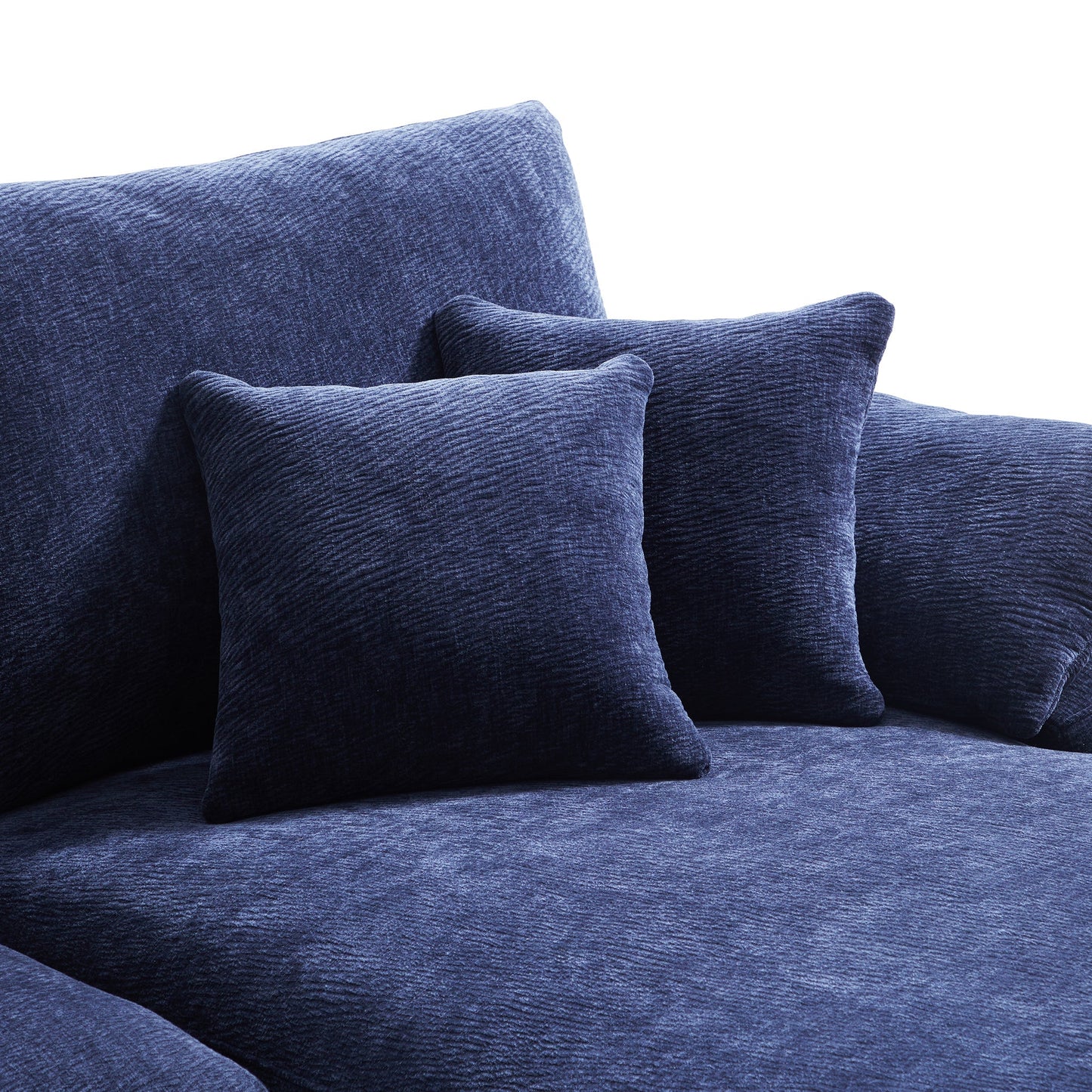 The Empress Navy Blue U Shaped Sectional-Navy Blue