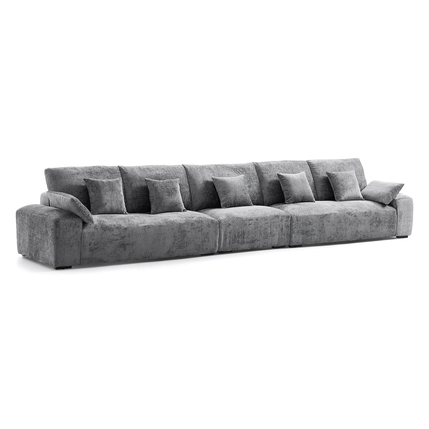 The Empress Yellow Sofa Set-Gray-175.6"