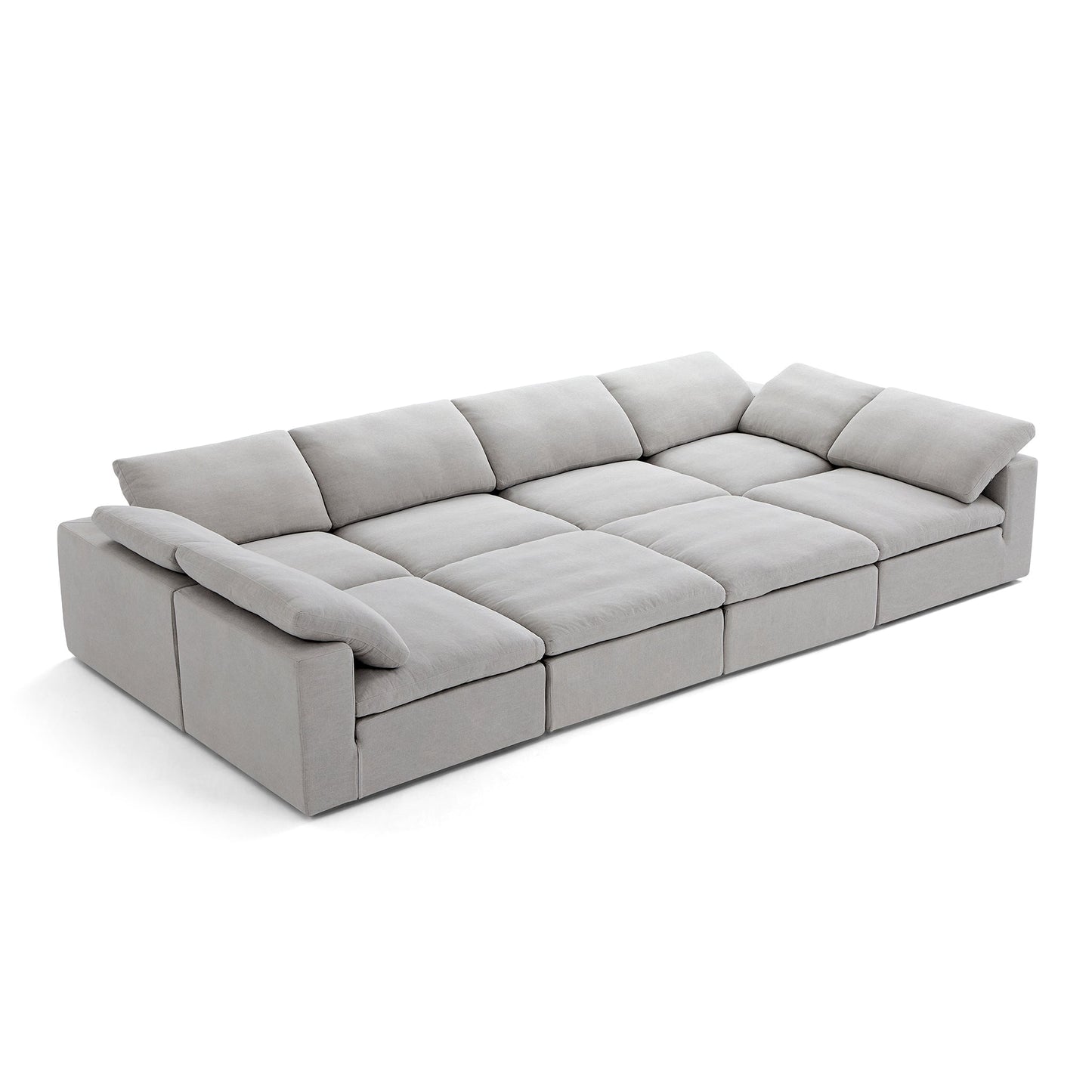 Tender Wabi Sabi Light Gray Sofa Bed-Gray-165.4"