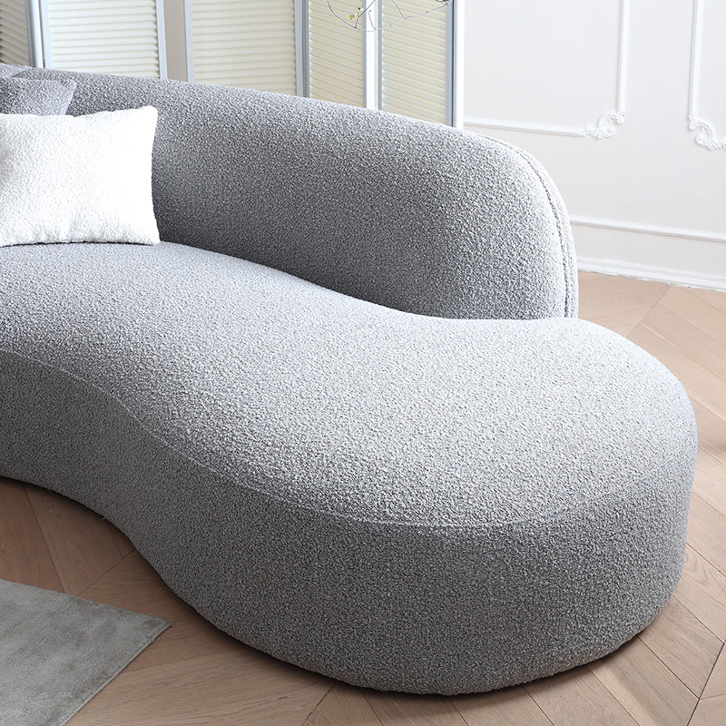 Wabi Sabi Gray Crescent Bay Sofa-Gray