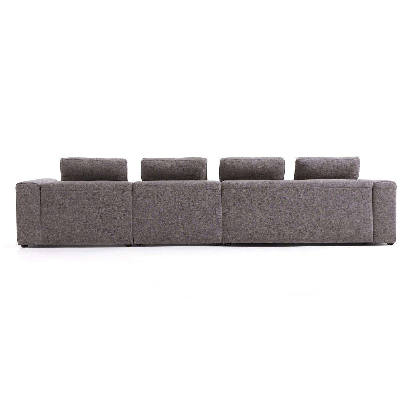 Nathan Modular Dark Gray Natural Linen Sectional Sofa-Dark Gray-151.0"-Facing Right
