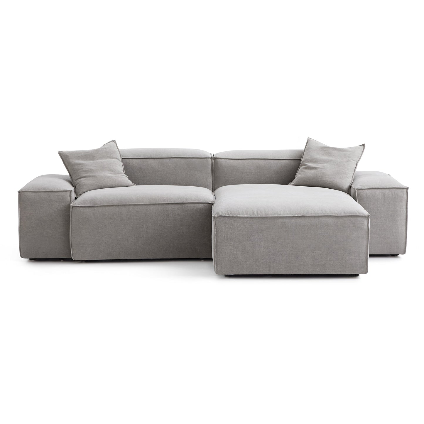 Freedom Modular Sectional Sofa-New Gray-106.3"-Low