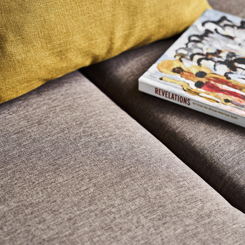 Peanut Dual Tone Curved Sectional-Gray & Brown