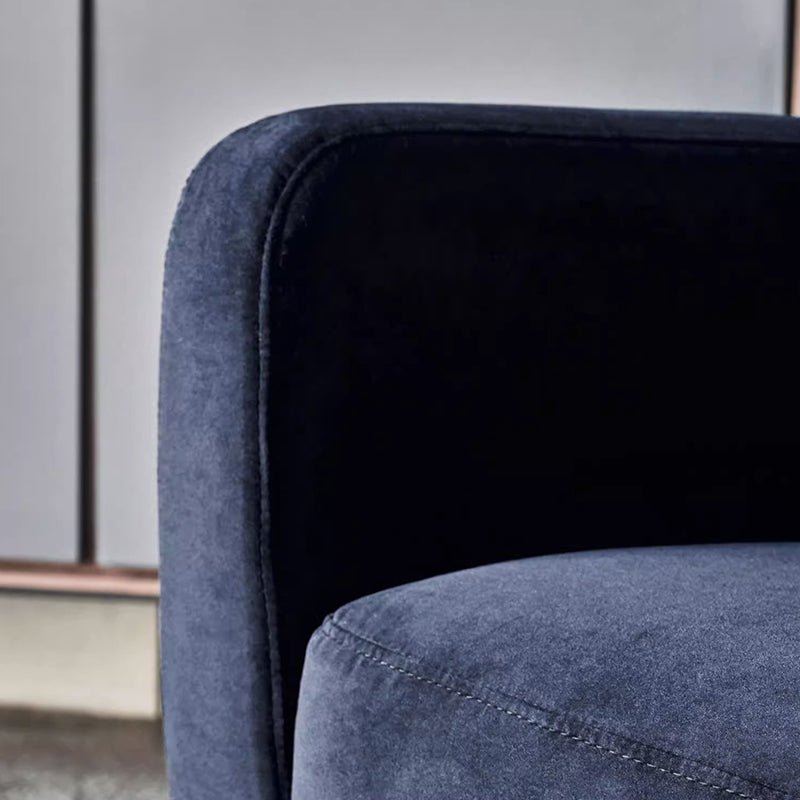 Eden Ink Blue Velvet Lounge Chair-Blue