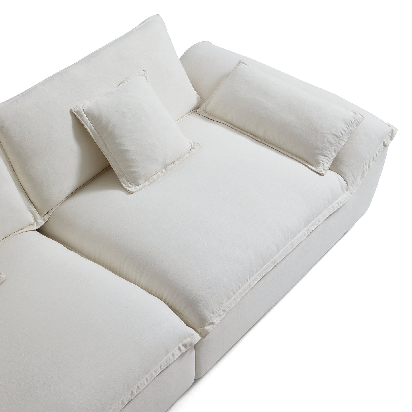 Casper Sailboat Fabric Sofa-Beige