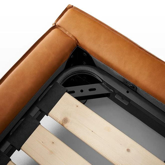 Cinnamon Leather Bed-Tan