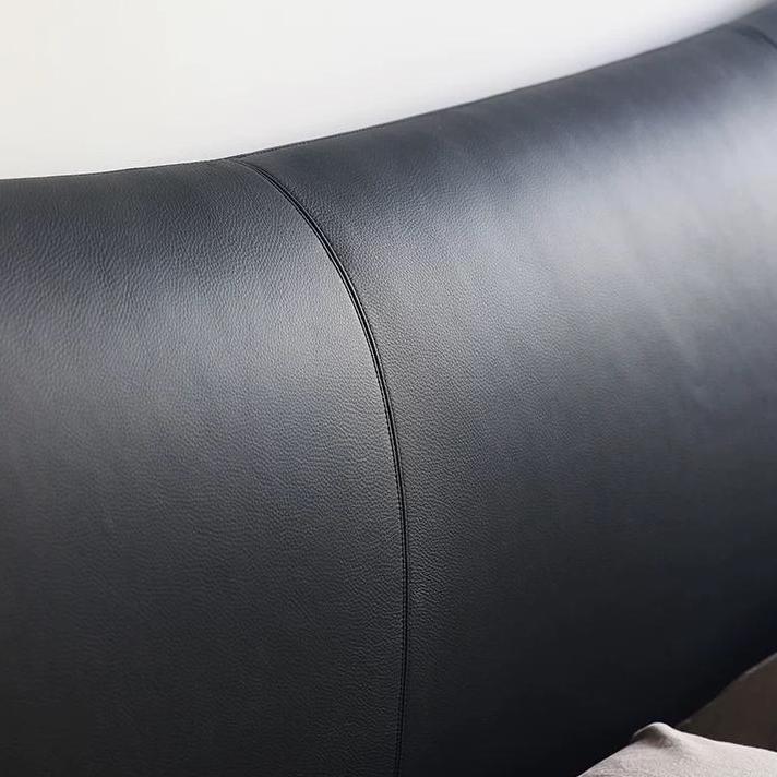 Choco Swirl Leather Bed-Black