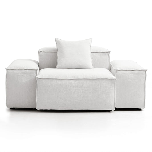 Freedom Modular White Accent Armchair-hidden