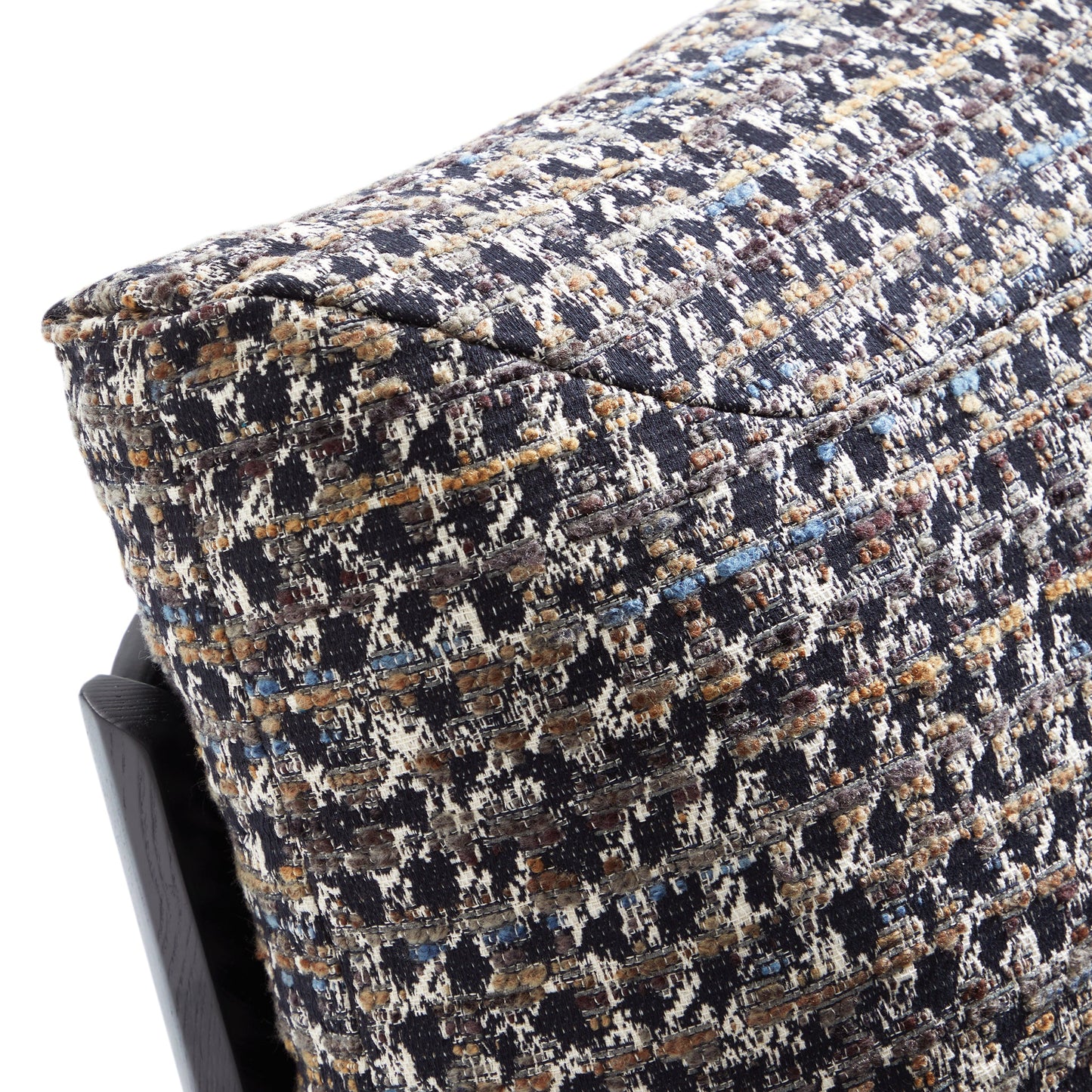 Charcoal Gary Flax Linen Minimalist Leisure Chair-Black