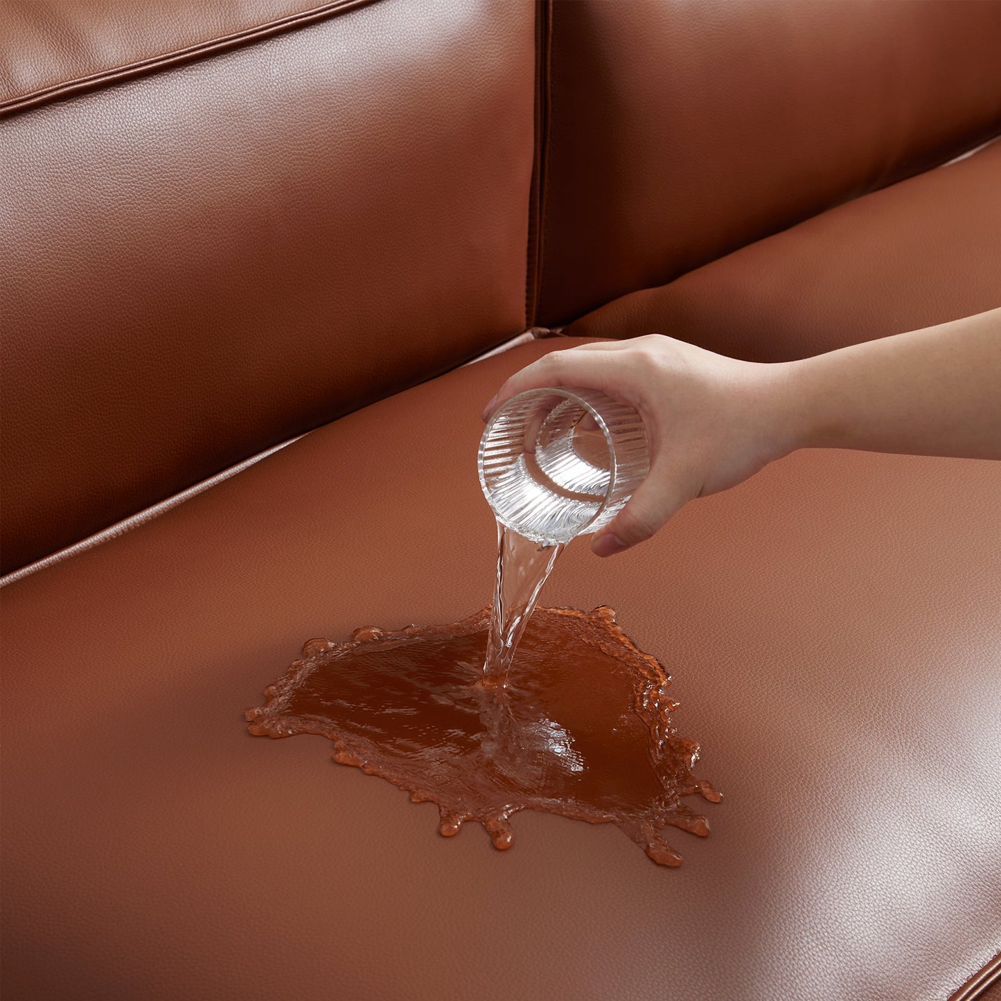 Cube Modular Brown Genuine Leather Armchair