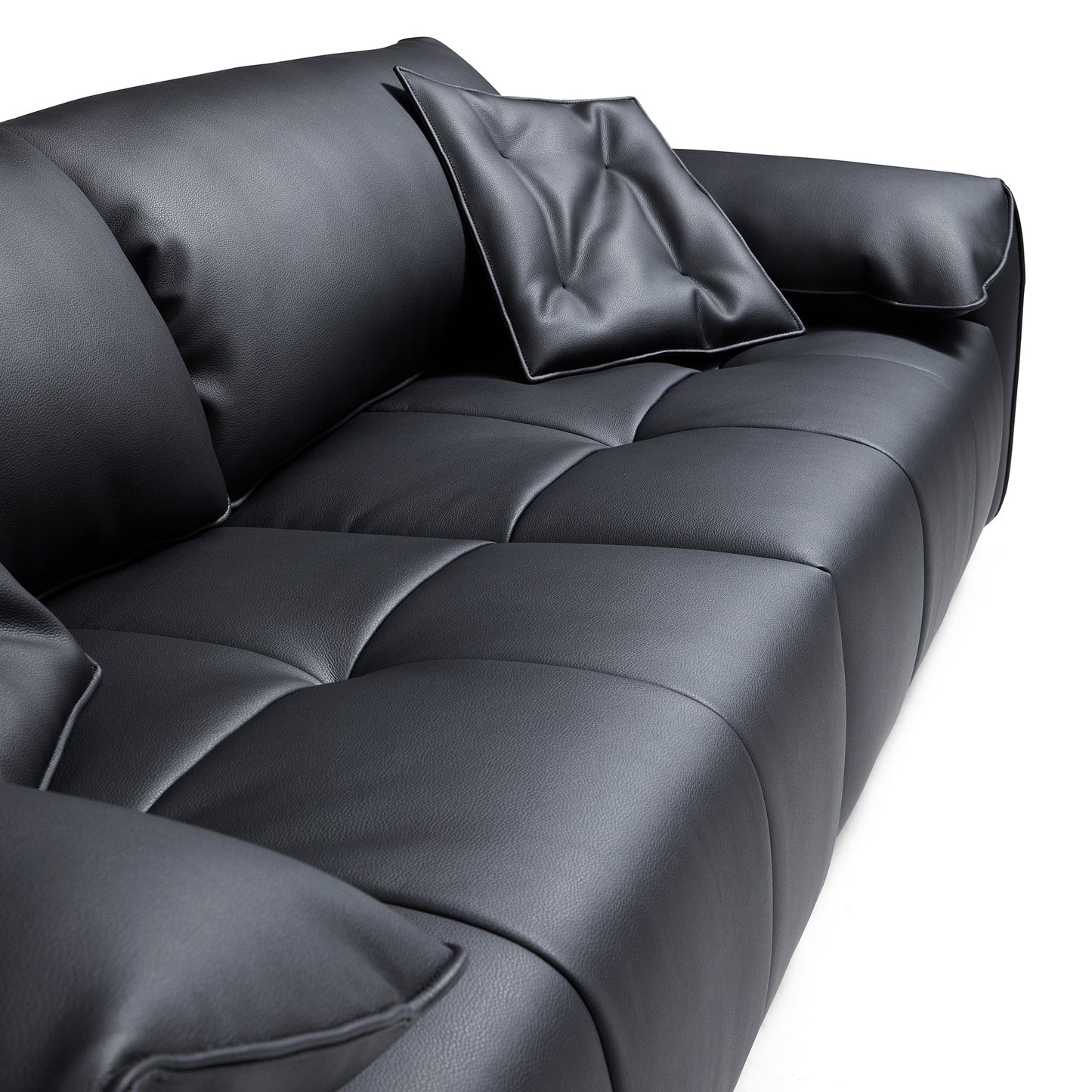 Anorea Contemporary Minimalist Sofa-Black