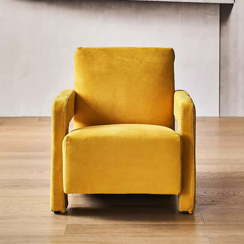 Nova Cream Boucle Utrecht Armchair-Yellow Matt Fabric