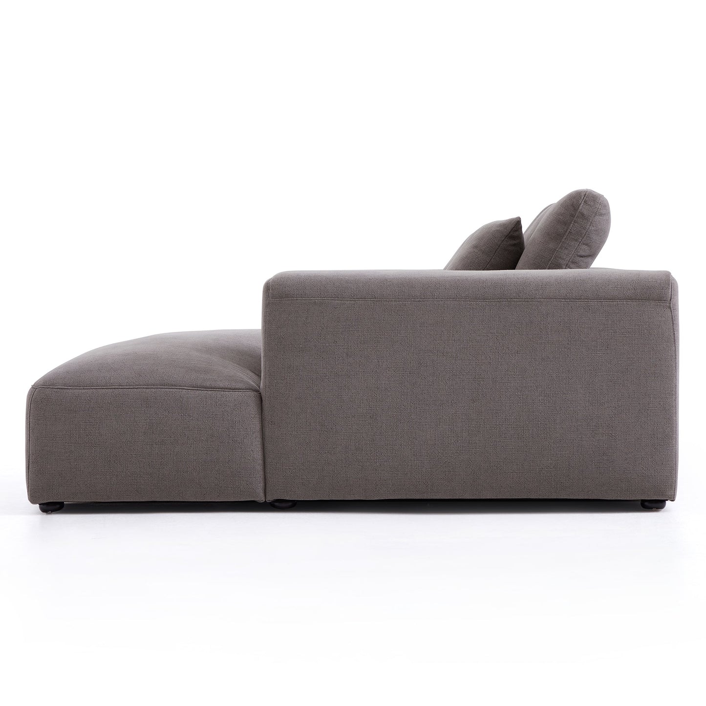 Nathan Modular Dark Gray Natural Linen Sectional Sofa-Dark Gray