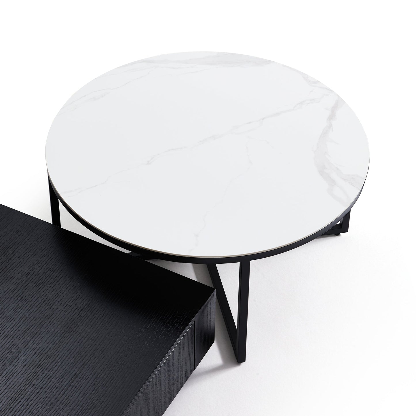 Clarence Round & Square Coffee Table Set-31.5″ & 27.6″