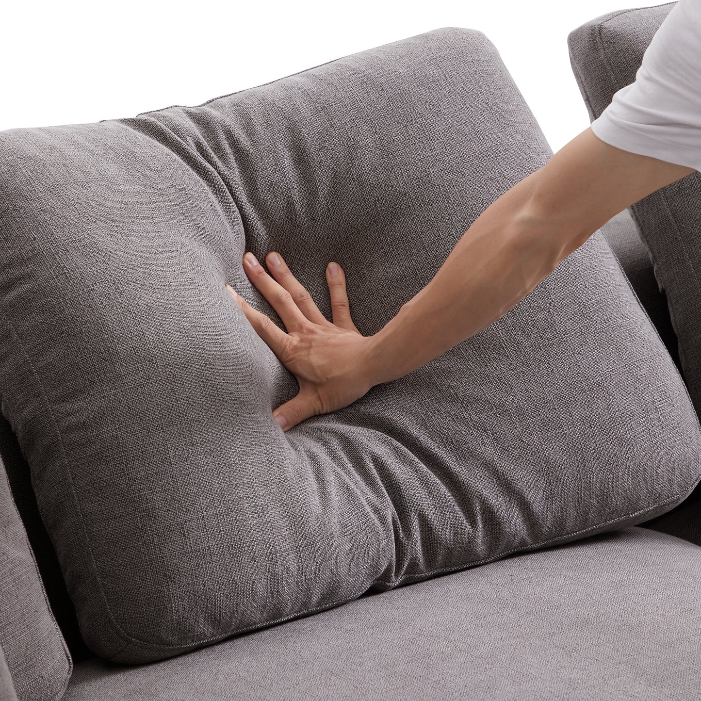 Nathan Modular Dark Gray Natural Linen Sofa-Dark Gray