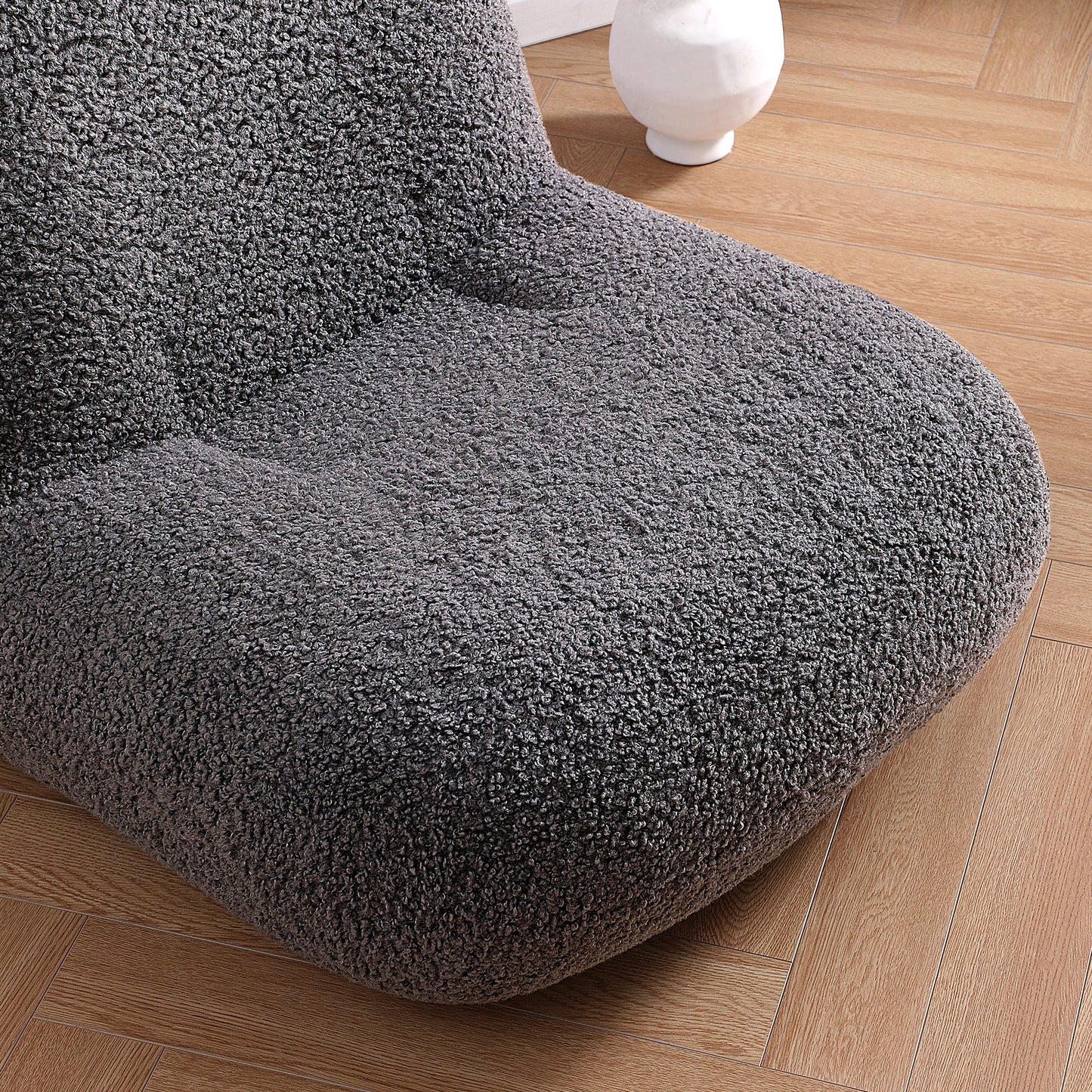 Puff Gray Accent Chair-Gray