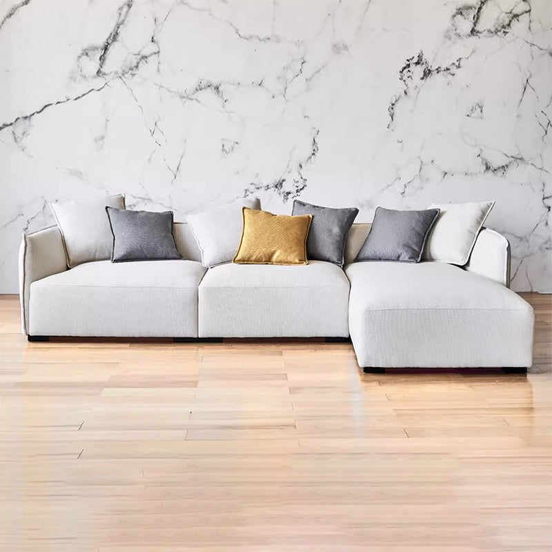 Serene Beige Fabric Sectional-Beige