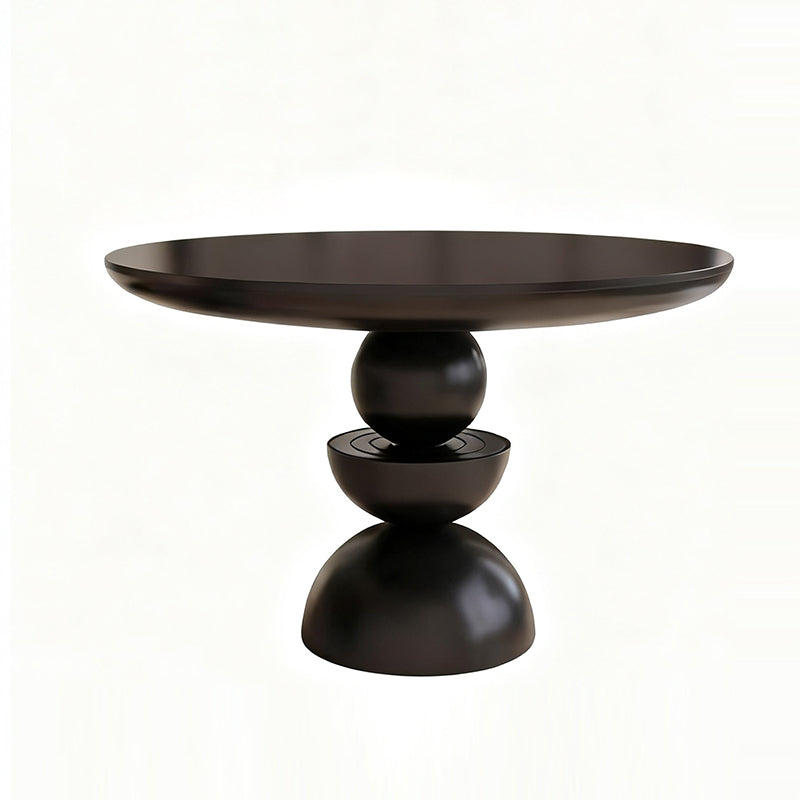 Modern Minimalist Fiberglass Round Dining Table For 4/8 Seats
