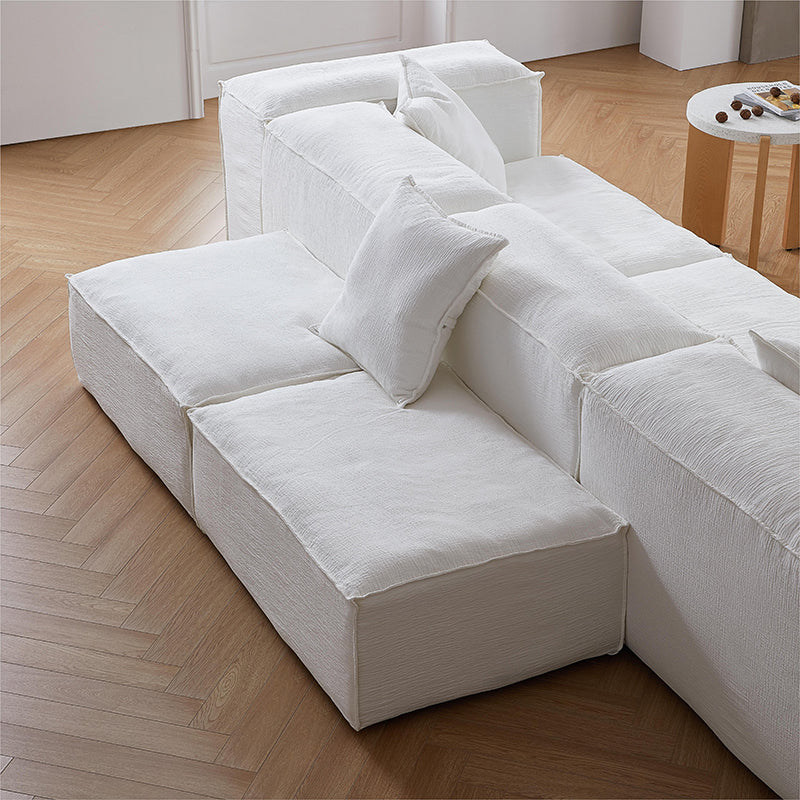 Freedom Modular Gray Double Sided Sectional Sofa-White