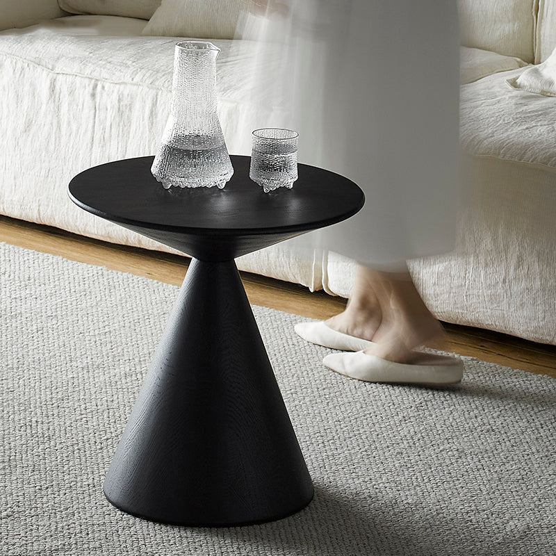 Raven Cone Shaped Oak Side Table