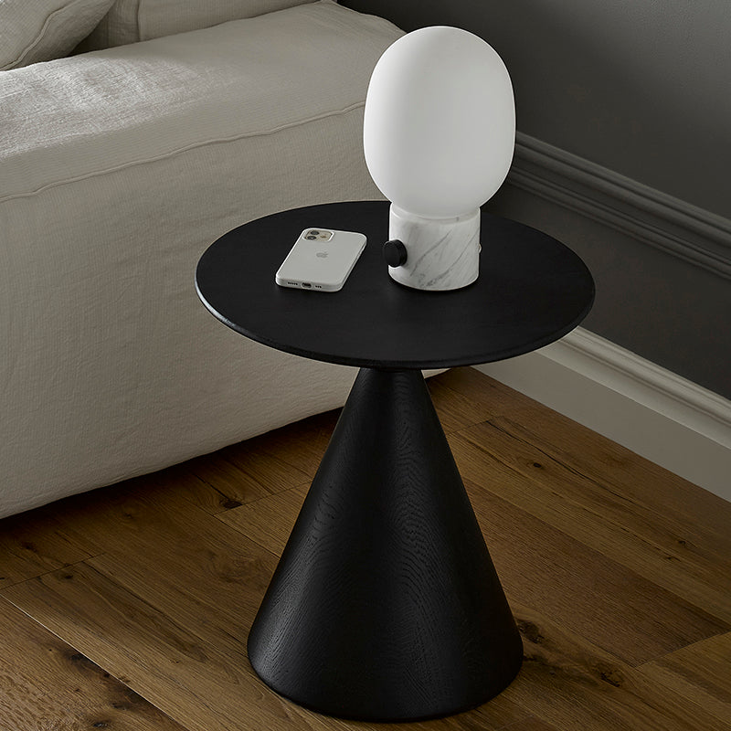 Raven Cone Shaped Oak Side Table