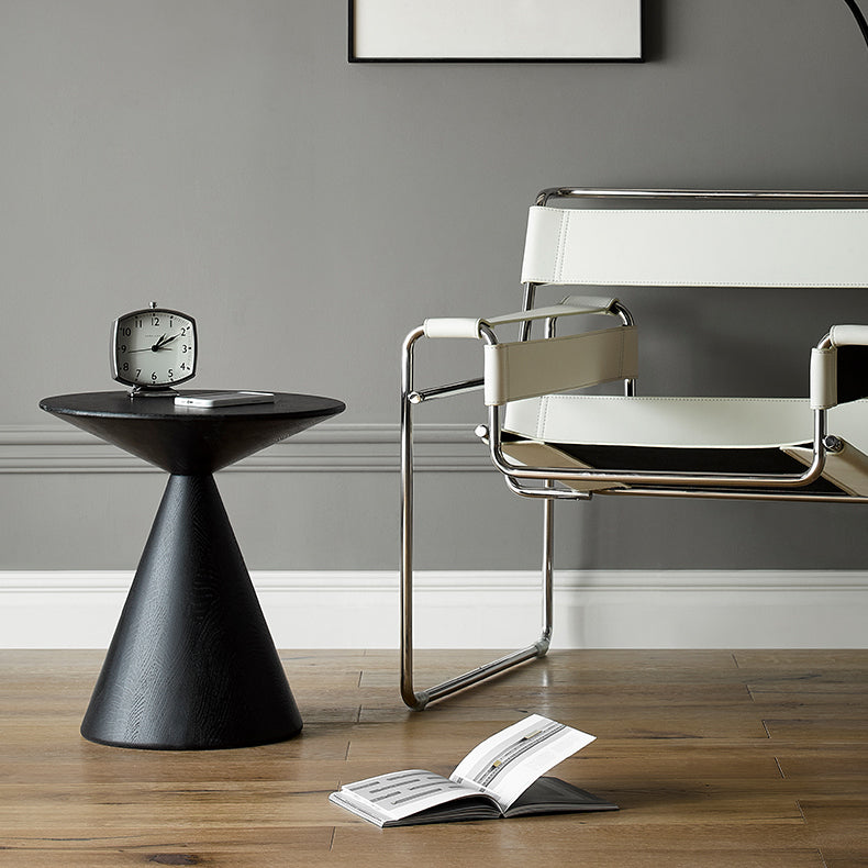 Raven Cone Shaped Oak Side Table