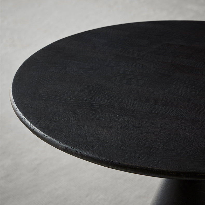 Raven Cone Shaped Oak Side Table