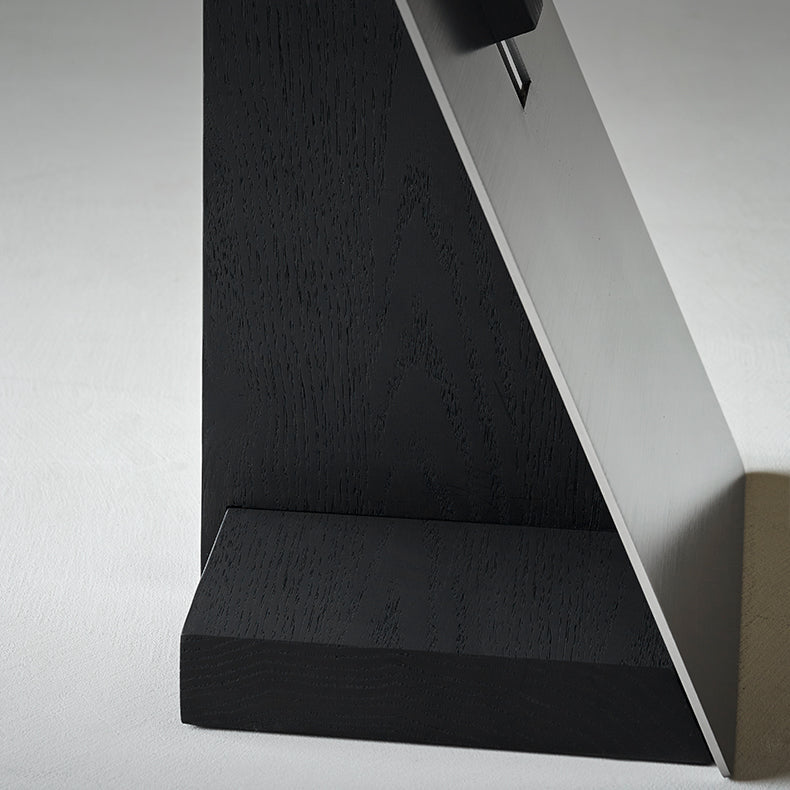 Modern Brushed Stainless Steel Side Table-Black
