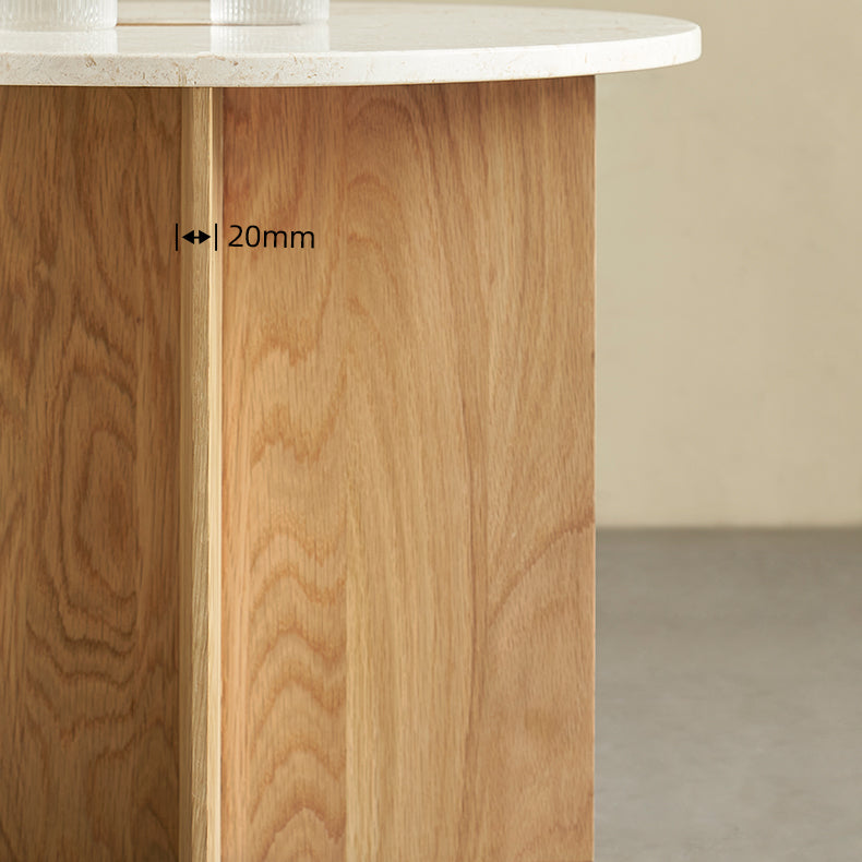 Origami Round Coffee Table Set-Natural