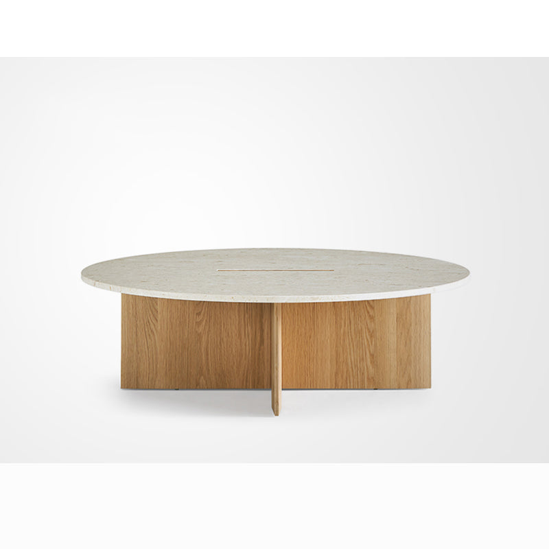 Origami Round Coffee Table Set-Natural