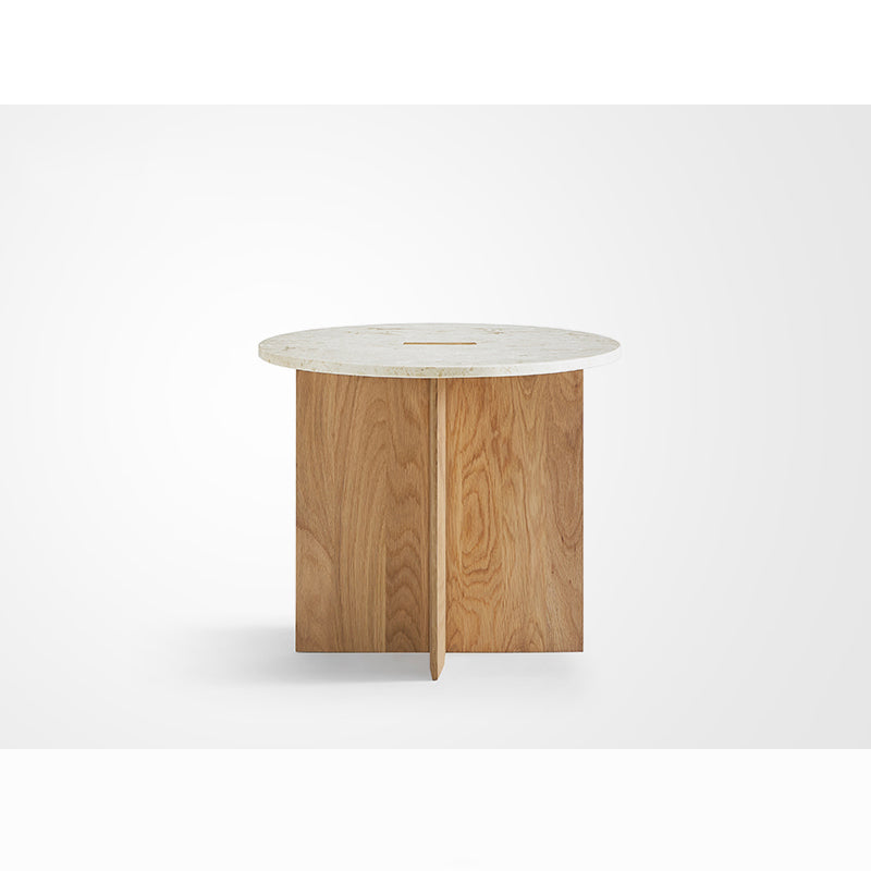 Origami Round Coffee Table Set-Natural