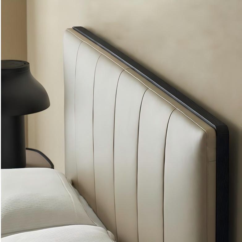 Muffin Edge Leather Bed-Black